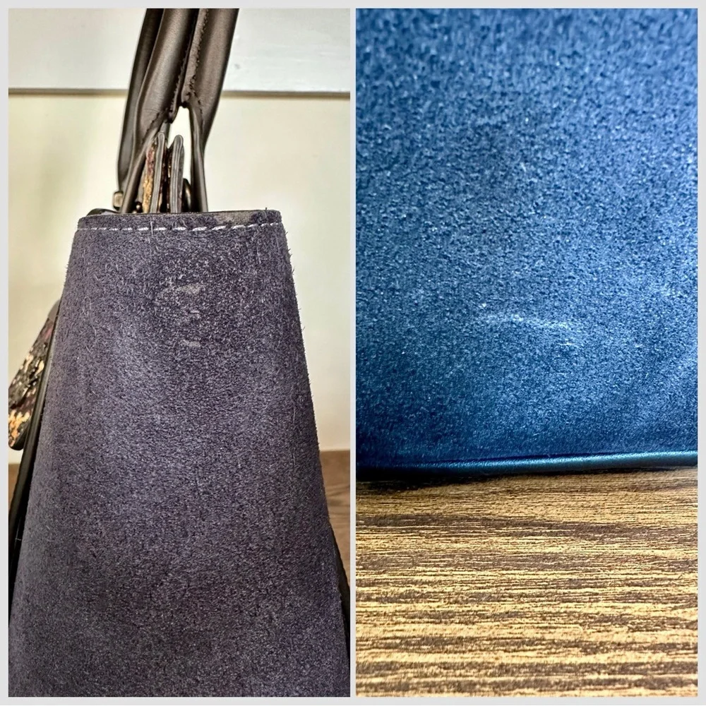 Coach 1941 Troupe Tote In Colorblock With Snakeskin Detail Pewter/Mist Multi - Picture 12 of 12
